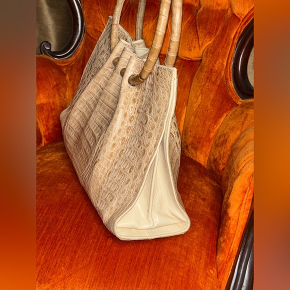 The Barfield Collection Handbag Tan Crocodile Tote Bag MSRP 2599.00 - Picture 4 of 14